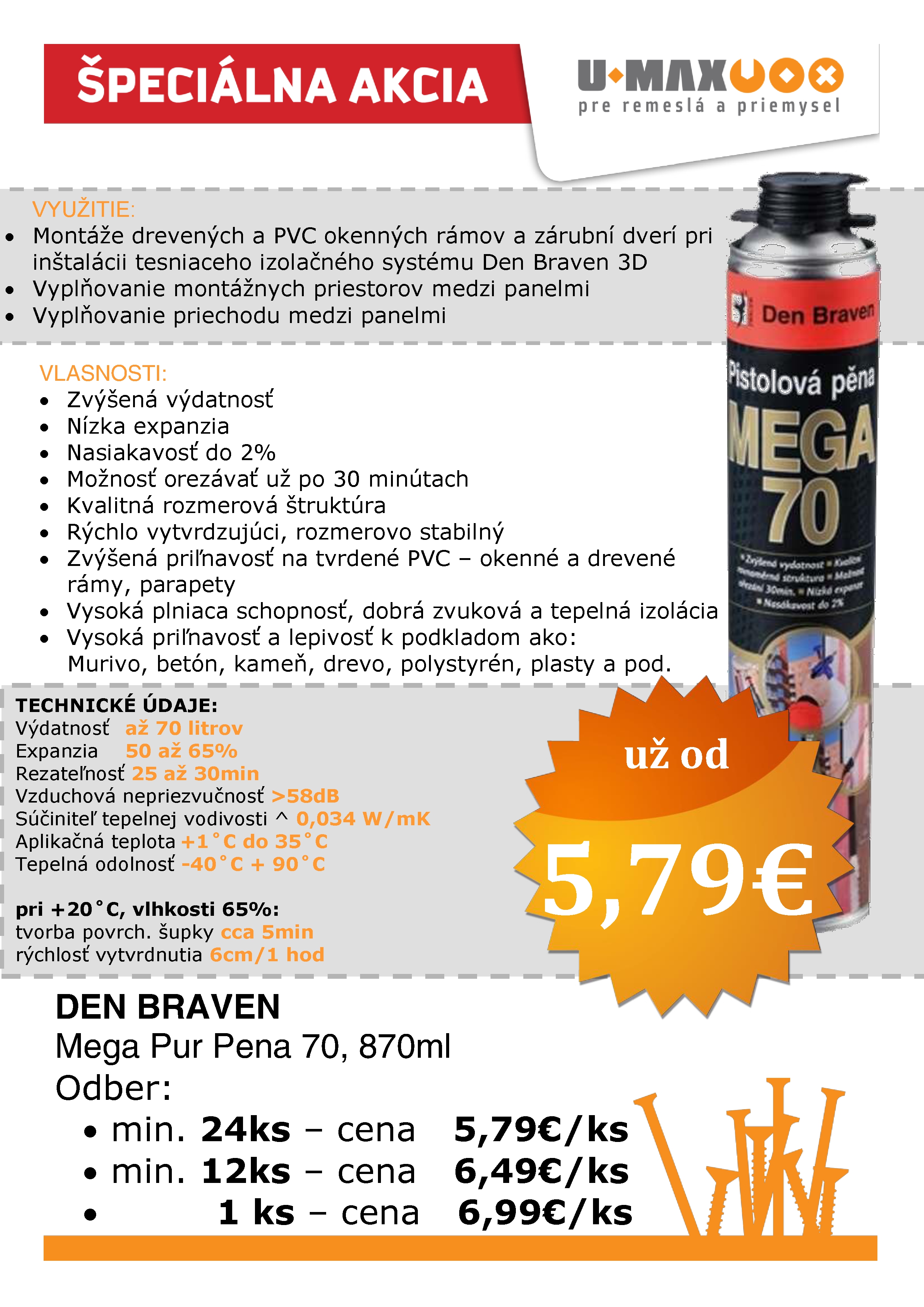 Den Braven pur pena MEGA 70